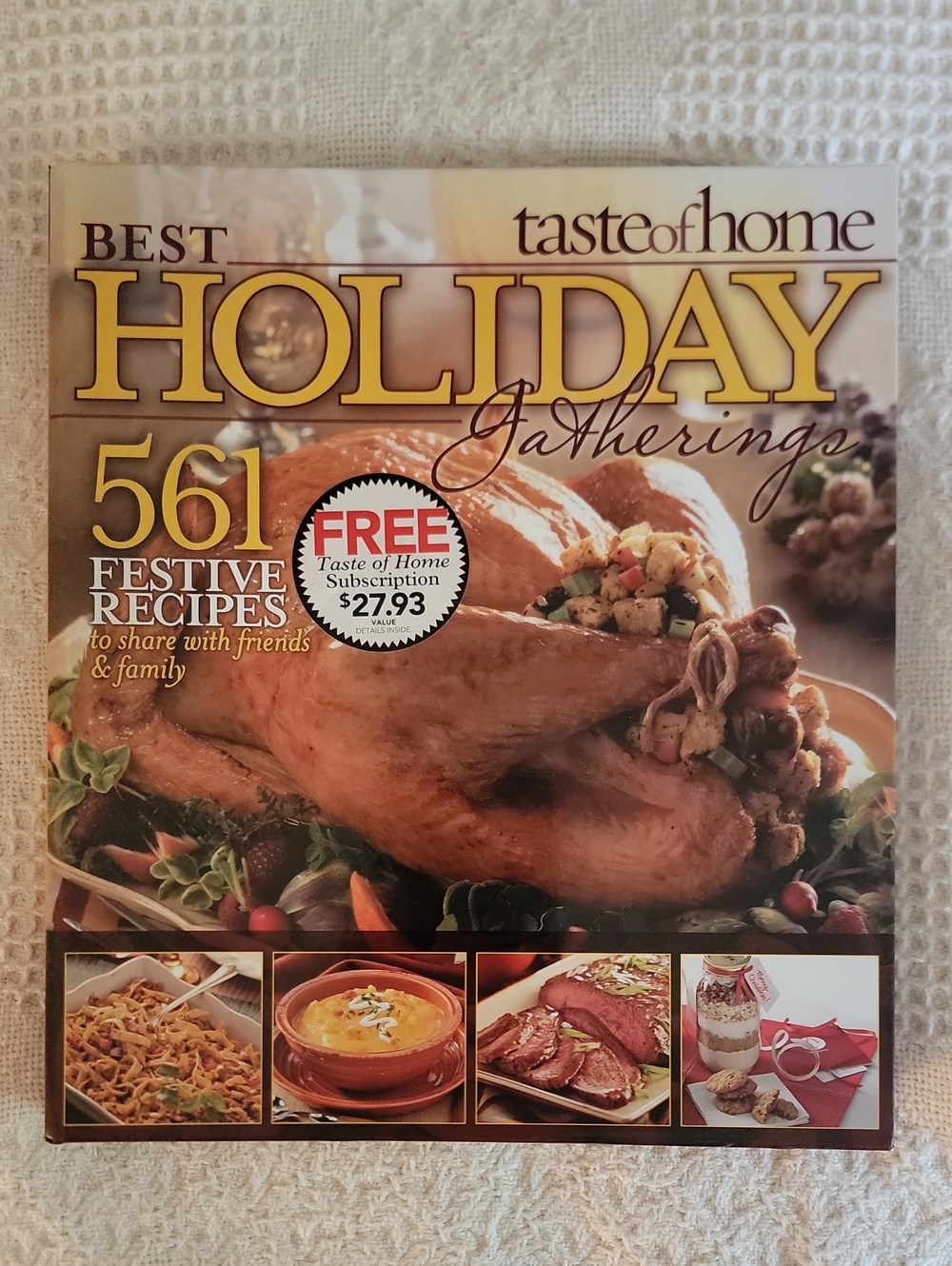 Taste of Home Holiday Gatherings Cookbook - Yellow, Brown, Red